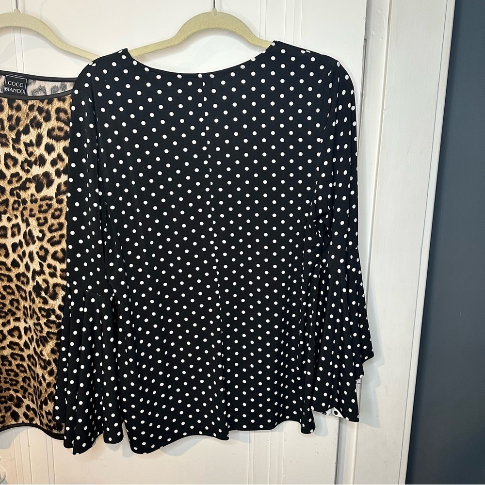 Coco Bianco tops lot of 2 large bell sleeves - Picture 4 of 10